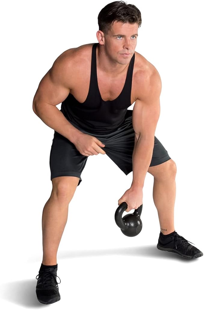 WF Athletic Supply Hammerstone Painted Cast Iron Kettlebells, Home & Gym Equipment, Great for Strength Training, Full Body Workout & Crossfit Training, Color & Size Options Available in 10-80 Pounds