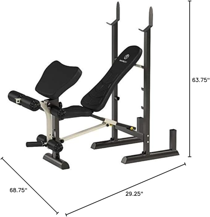 Marcy Folding Standard Weight Bench – Easy Storage MWB-20100, Incline