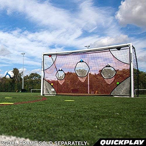 QuickPlay PRO Soccer Target Nets with 7 Scoring Zones – Practice Shooting & Goal Shots | Available in 4 Sizes | Portable Training Equipment | Soccer Frame Not Included