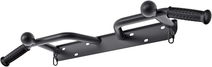 SELEWARE Heavy Duty Wall Mounted Doorway Pull Up Bar Fully Welded Multifunctional Chin Up Bar with Resistance Band Hooks & Ball Finger Training, 500LB Capacity Support Beam or Joist Mount