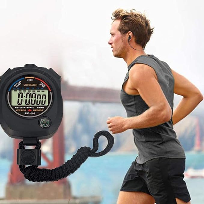 Multi-Function Electronic Digital Sport Stopwatch Timer, Large Display with Date Time and Alarm Function,Suitable for Sports Coaches Fitness Coaches and Referees (24pack)