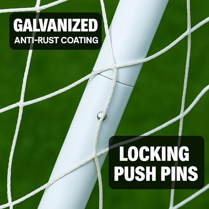 PASS 18.5 x 6.5 Ft. Official Youth Size. Heavy Duty Steel Soccer Goal w/Net. Regulation Youth, League Size Goals. Professional Practice Training Aid. 18.5 x 6.5. 18.5x6.5 Foot