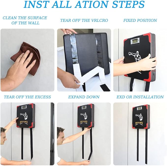 Punch Force Tester, Upgrade Version Wall Boxing Punching Pad, Automated Screen System Wall Punching Pad for Athletes and Beginners, No Brilling, Easy to Install.