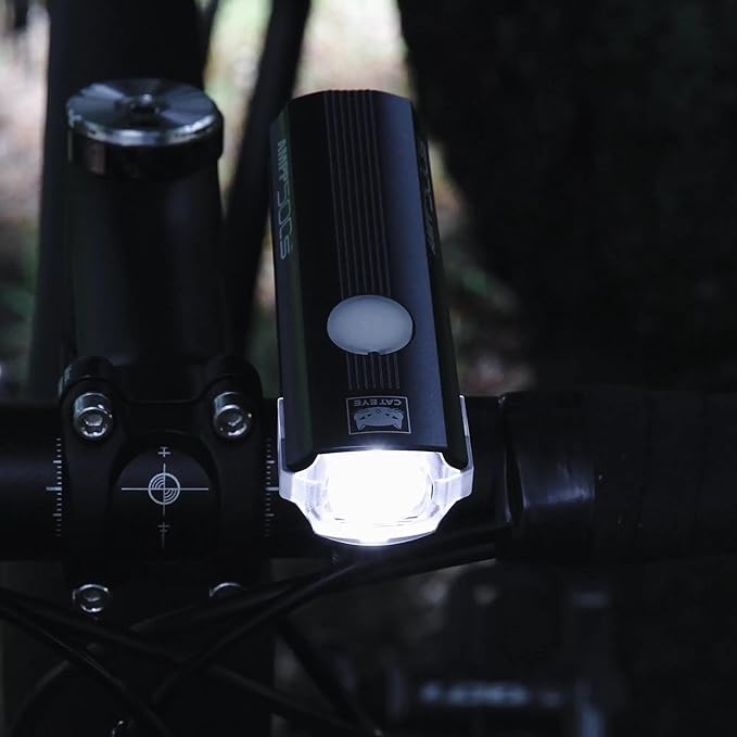 CATEYE AMPP USB Rechargeable Bike Light – High Visibility Super Bright OptiCube™ Headlight for Commuters, Road Cyclists & Mountain Bikers, Day & Night Riding Modes, IPX4 Waterproof, Tough & Durable