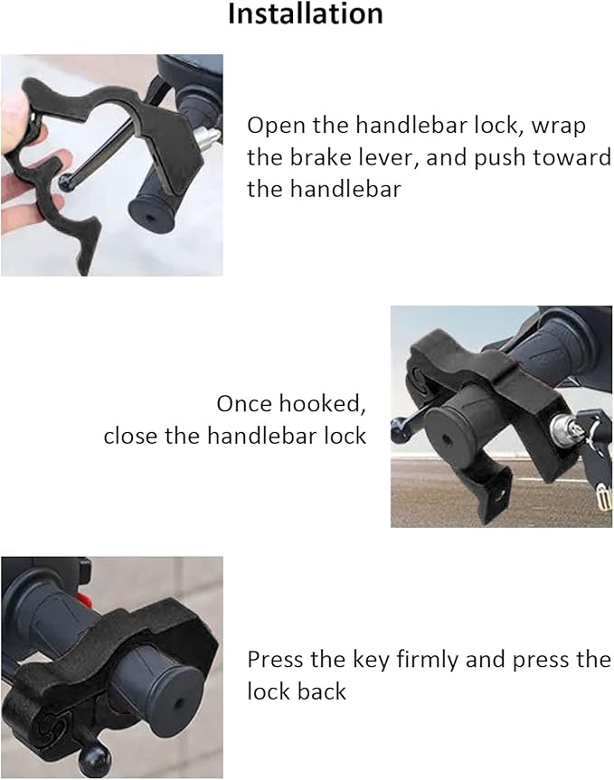 Motorcycle Throttle Lock, Universal Heavy Duty Motorcycle Grip Handlebar Lock Fit for Motorbike Sports Bikes Scooter Mopeds ATVs Black
