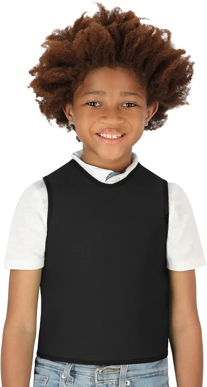 Special Supplies Sensory Compression Vest Deep Pressure Comfort (Black, Small)