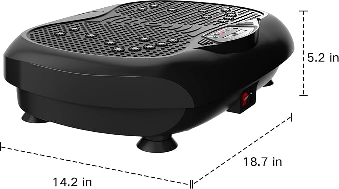 Vibration Plate Exercise Machine - Whole Body Workout Vibration Platform Lymphatic Drainage Machine for Weight Loss Home Fitness with Resistance Bands Remote