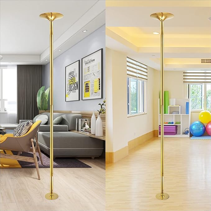 Dance Pole Set -Premium Height Adjustable 7.38-8.85ft Portable 45mm Diameter 360°Spinning Dancing Pole for Home,200KGS Capacity,Drill-Free Installation with Floor-to-Ceiling Stability