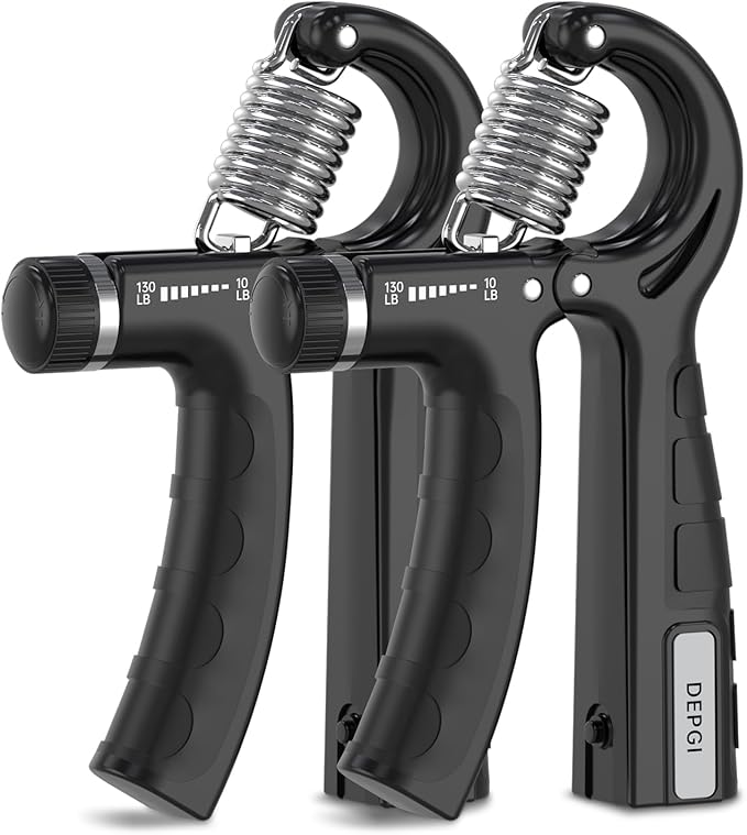 DEPGI Smart Grip Strength Trainer with App, Digital Hand Gripper with 10-130LB Resistance for Muscle Building & Injury Recovery(2 Pack)