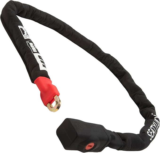 Seatylock Viking Bike Chain Lock with Key - Magnetic Patented Sold Secure Silver Rated - Heavy Duty Anti Theft - Smart Ultra Security Bicycle Lock (55.1 Inch)