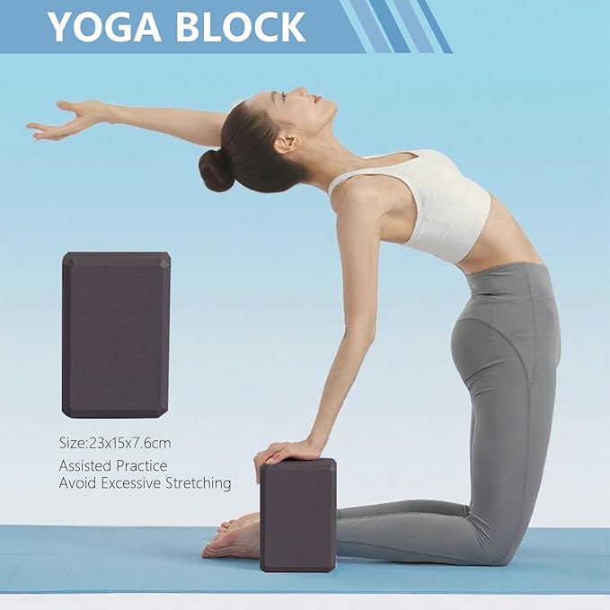 10 Pcs Pilates Equipment Present Pilates Ring Set with Yoga Ring Ball Stretching Strap Risistance Bands Block Gym Bag