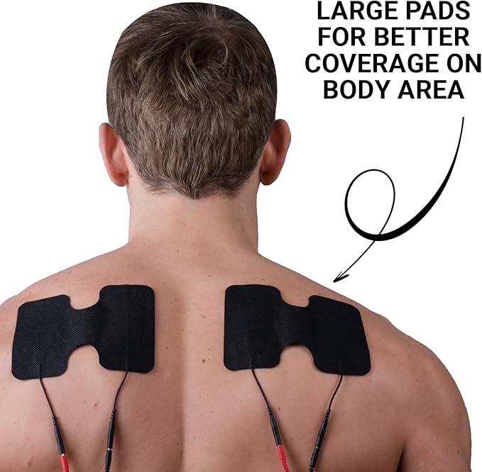 FDA Cleared iReliev TENS Unit + EMS 14 Therapy Modes, Premium Pain Relief and Recovery System, Rechargeable, Large Back Lit Display, 12 Electrodes & Case