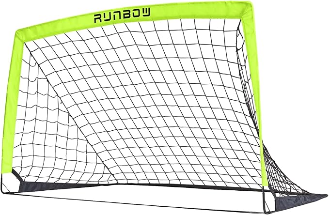 RUNBOW 5x3 ft Portable Kids Soccer Goal for Backyard Practice Soccer Net with Carry Bag