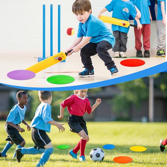 9 inch Spot Markers Flat Field Cones, Non Slip Rubber Agility Markers Flat Field Cones for Soccer Basketball Sports Speed Agility Training (30 pcs)