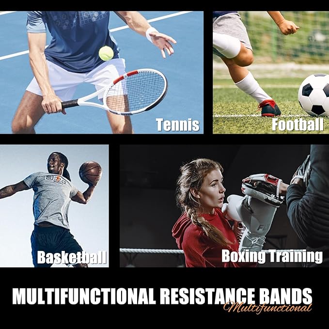 MANUEKLEAR Shadow Boxing Resistance Bands for MMA and Martial Arts, Three Resistance Levels of Full Body Resistance Bands for Boxing Fitness to Enhance Speed and Power