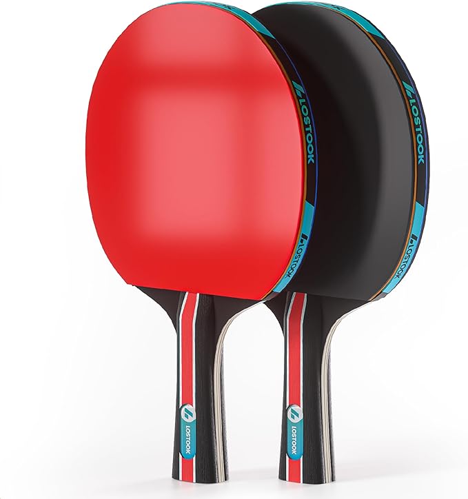 Professional Ping Pong Paddles Set of 2/4 with Table Tennis Rackets and 3 Star Balls, Portable Ping Pong Table Net with Clamps for Any Table, Home/Outdoor Games