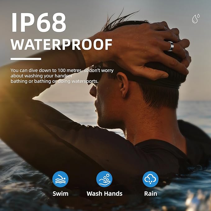 Smart Ring Health Tracker, Sleep Tracker Ring with Heart Rate, Waterproof Fitness Ring for Activity Monitoring/Steps/Distance/Calories, Air Gesture (11)