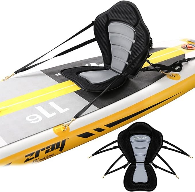 Kayak Seat Padded Inside Kayak for Seat with Back for Sit on, Inflatable Stand Up Paddle Board, Fishing Boat Detachable for