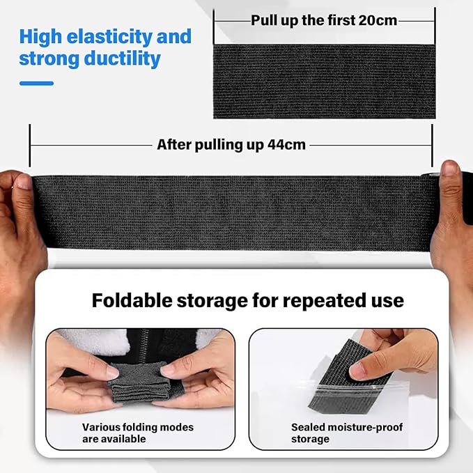 OZER 12 Pack 2 Inch x 5 Yards Self Adhesive Bandage Breathable Cohesive Bandage Wrap Rolls Elastic Self-Adherent Tape for Stretch Athletic, Sports, Wrist, Ankle (Black, 2 Inch)