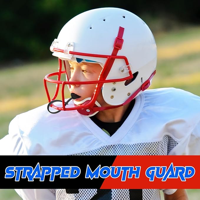 Kanayu 30 Pcs Strapped Mouth Guard No Boil Mouth Guard Soft Sports Mouthguard with Strap Mouth Protector for Adult Youth Boxing Basketball Hockey Lacrosse Wrestling Rugby