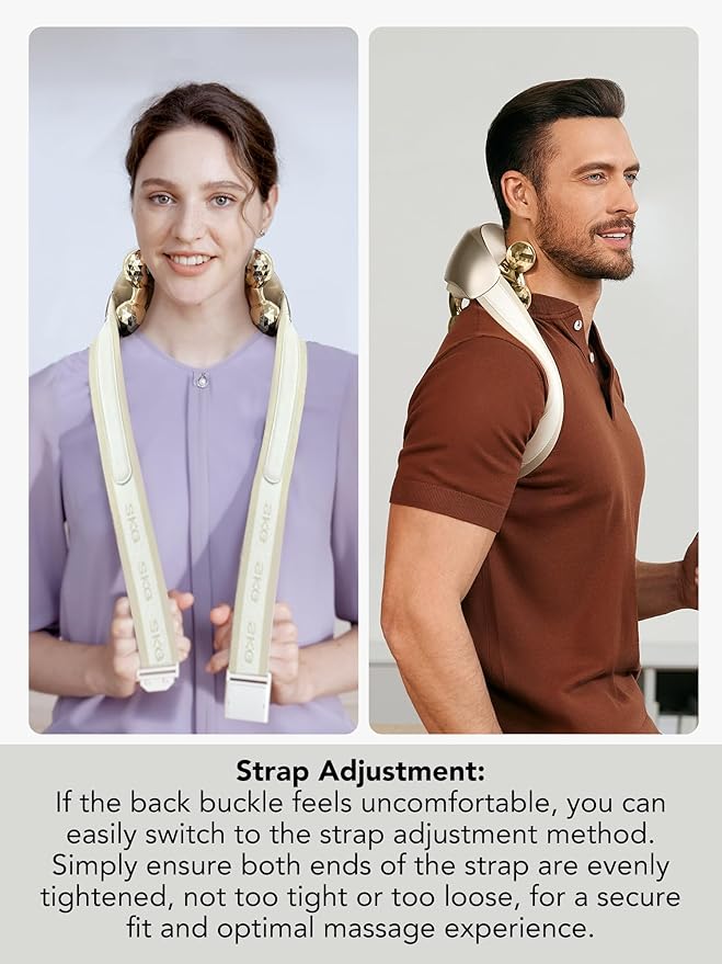 SKG Neck Massager for Pain Relief Deep Tissue Shiatsu Neck and Shoulder Massger with Heat Flex Massager H7 Ultra E
