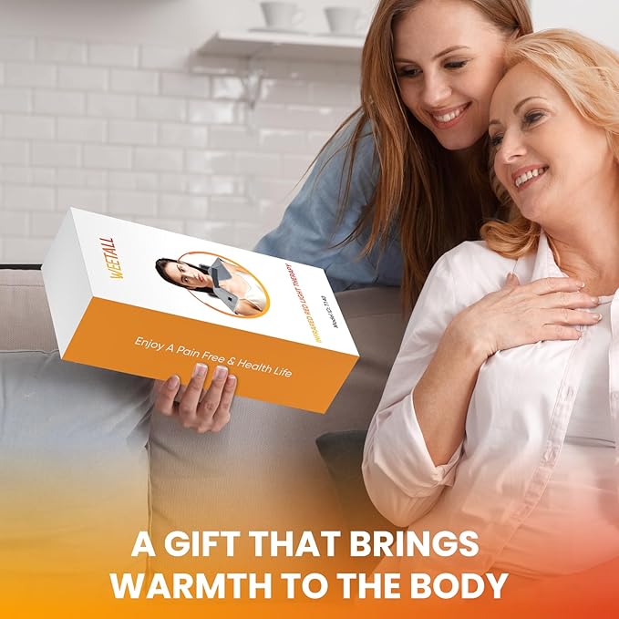 Red Infrared Light Device for Back: Neck Shoulder Body Pain Relief, Electric Heated Red Light Therapy Device, 660nm&850nm Dual-chip LED Wrap Pad Muscle Relaxing for Women Men at Home 6 Timers Auto‑Off