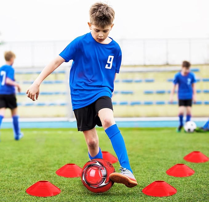 Kids Soccer Goal for Backyard Set - 2 Set of 6X4 / 4X3 ft Toddler Soccer Nets Training Equipment, Soccer Ball, Pop Up Portable Soccer Set for Kids and Youth Games and Training Goals Ages 3-16 Gift
