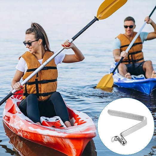 PATIKIL 8.5x5mm Kayak Paddle Snaps, 10 Pack Tent Pole Clips Steel V Shaped Single Pin Push Button Spring Clips Lock Tube Pole Clips for Camping Awning