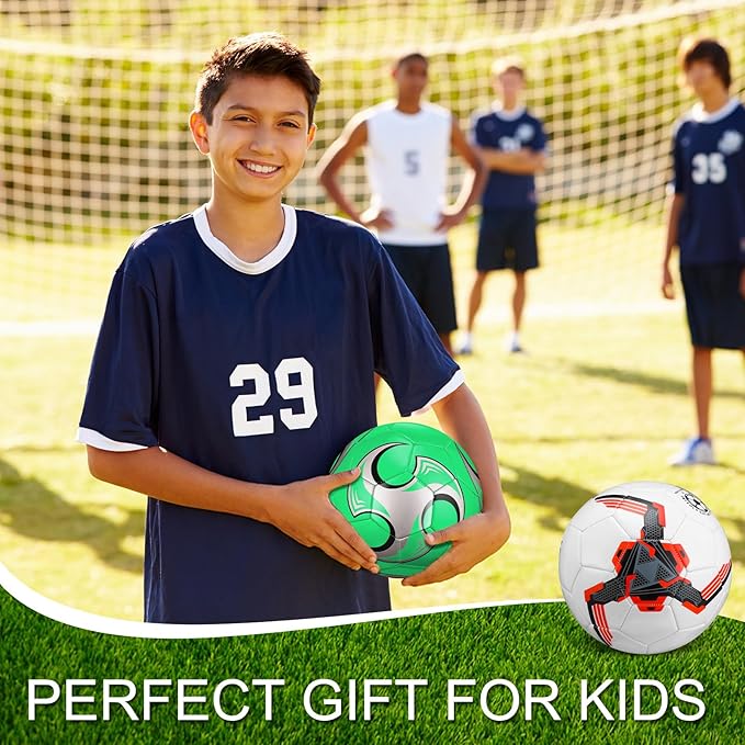 Libima 13 Pcs Soccer Ball Bulk 10 Pcs Official Soccer Ball with 2 Pump and Carry Bag Indoor Outdoor Training Game Sport Gift for Youth Adult Back to School