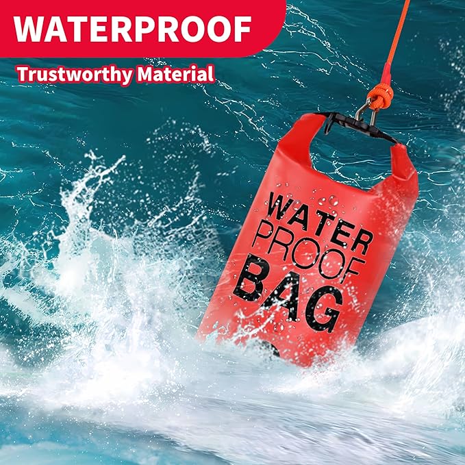 500D Sand Anchor for Small Boats, Power Watercrafts, 2 in 1 PWC Jet Ski Anchor Kit with Adjustable Buoy, Waterproof Dry Bag for Jet Ski, Kayak, Boat, Hiking Foldable Sandbags