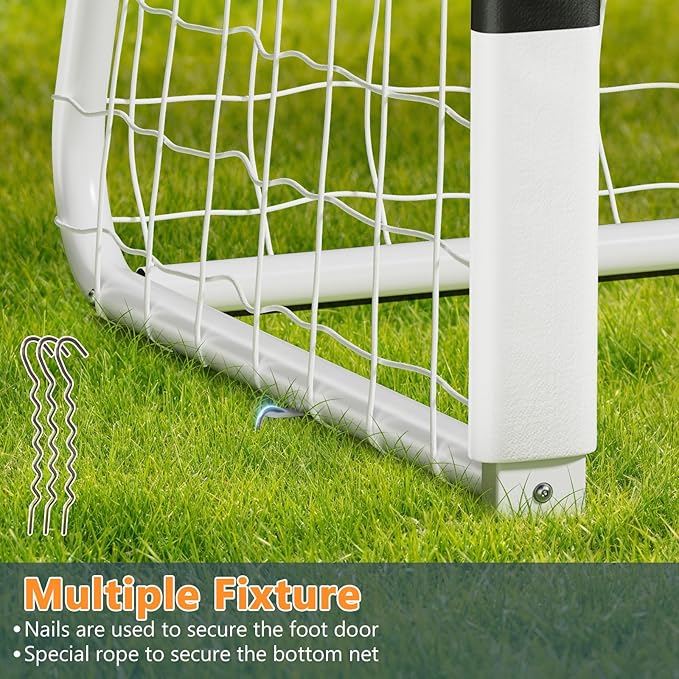 Soccer Goal for Backyard 10 x 6.5FT Metal Soccer Goal with Weatherproof Soccer Net, Durable Frame for Outdoor Training and Games