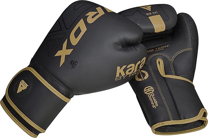 RDX Boxing Gloves, Pro Training Sparring, Maya Hide Leather, Muay Thai MMA Kickboxing, Men Women Adult, Heavy Punching Bag Focus Mitts Pads Workout, Ventilated Palm, Multi Layered, 8 10 12 14 16 18 Oz