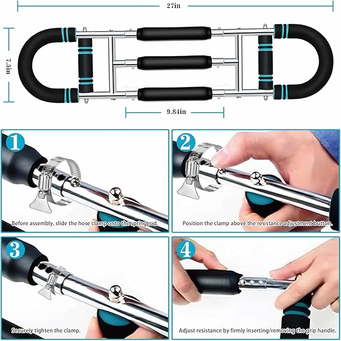 Twister Arm Trainer,Adjustable 40-220lb Chest Workout Equipment Power Twist Arm Trainer,Forearm Strengthener,Portable Twister Arm Workout for Home Fitness