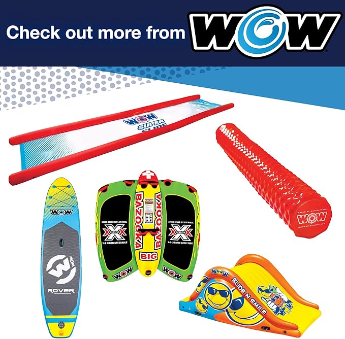 WOW Sports - Inflatable Pool Party Lounge - Single Salon Lounge Chair - Summer Accessory For Kids & Adults