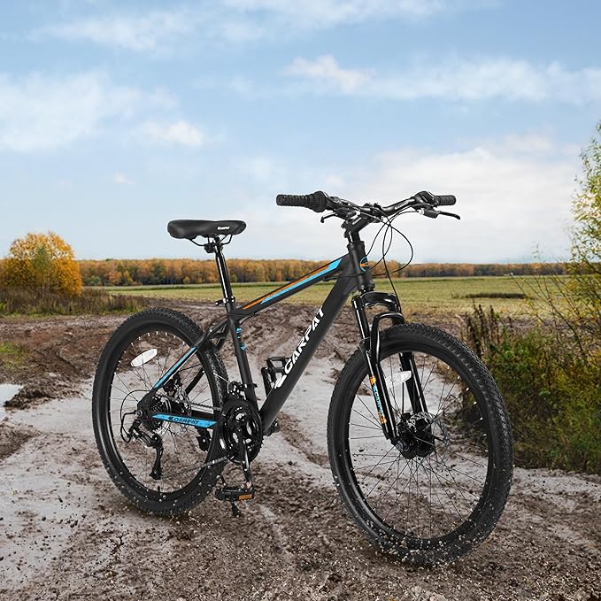 24/26/27.5 Inch Wheels Mountain Bike Shimano 21 Speeds with Mechanical Disc Brakes Aluminum/High-Carbon Steel Frame Suspension MTB Bikes Mountain Bicycle for Adult & Teenagers