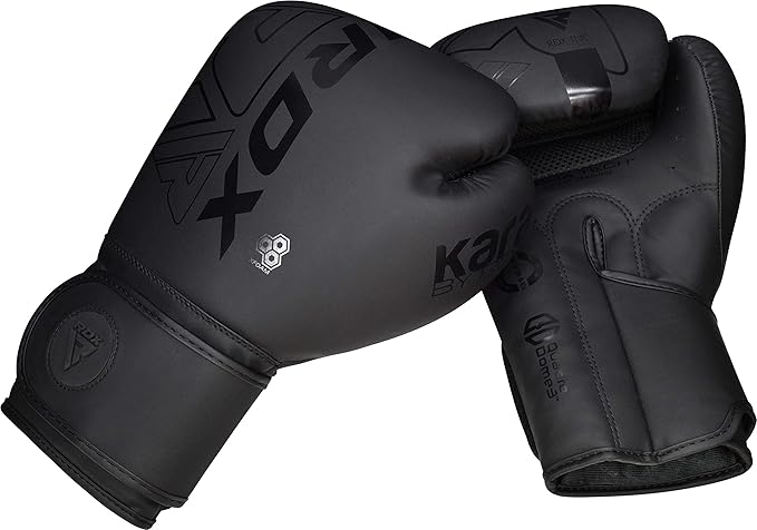 RDX Boxing Gloves, Pro Training Sparring, Maya Hide Leather, Muay Thai MMA Kickboxing, Men Women Adult, Heavy Punching Bag Focus Mitts Pads Workout, Ventilated Palm, Multi Layered, 8 10 12 14 16 18 Oz