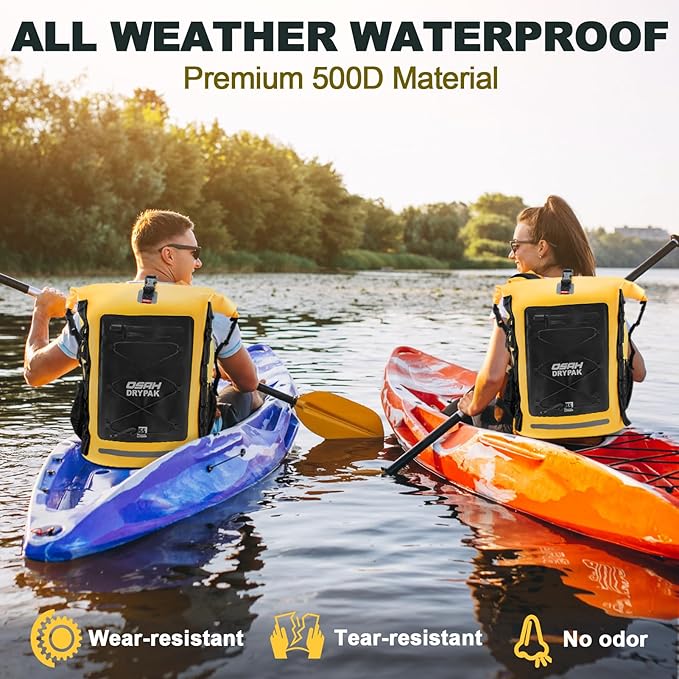 Waterproof Backpack Dry Bag 35L/55L/85Lā Heavy Duty Roll-Top Hiking Backpack Sack Keeps Gear Dry for Travel, Kayaking, Boating, Camping, Rafting and Fishing