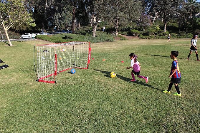 PowerNet Soccer Goal for Backyard, 6x4 / 8x4 FT Portable Soccer Net, Sports & Outdoors Training Equipment, 1 Goal & Zipper Storage Bag