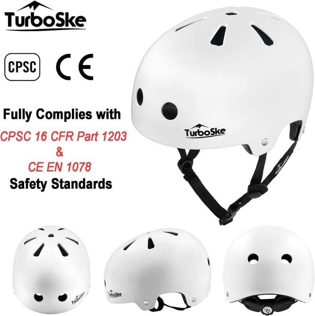 Skateboard Helmet, BMX Helmet, Multi-Sport Helmet, Bike Helmet for Kids, Youth, Men, Women