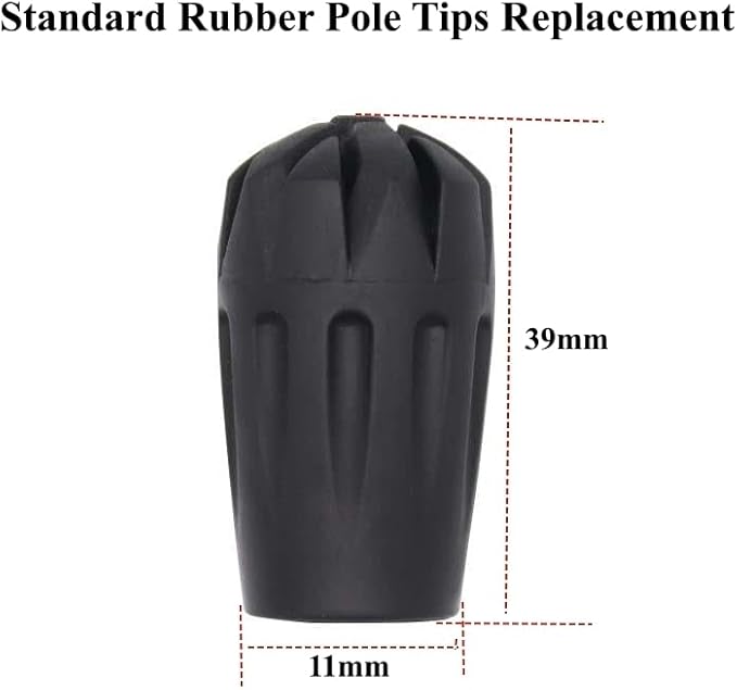 Walking Stick Tips Rubber 4pcs Trekking Pole Tips Replacement- Rubber Feet for Hiking Poles, Walking Sticks, Trekking Poles | Rubber Tip for Walking Sticks Hiking Trekking Poles Boot Tips Rubber Feet