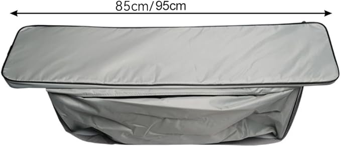 Inflatable Boat Bench Seat Cushion and Detachable Seat Bag, Bench Seat Cover 420D Oxford Seat Storage Bag for Kayak Inflatable Boat(Black 85cm)