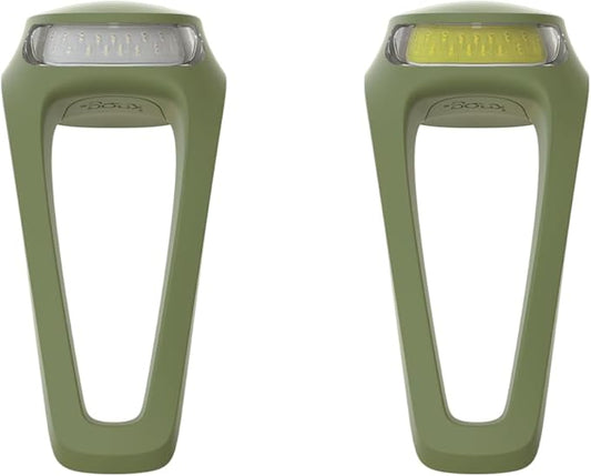 Knog Frog Bike Headlight and Tail Light Set - USB-C Rechargeable Bicycle Light with 40 Lumen Front & 20 Lumen Rear Output, 9 Modes, Flexible Mount, IP65 Water Resistant Bike Light