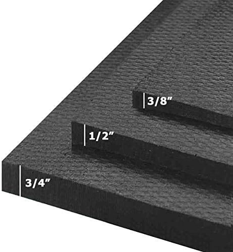 American Floor Mats - Heavy Duty Horse Mats - Slip Resistant, Durable - Black - 14" x 14" Square Tiles - 49 Tiles Total - 0.375" Thick