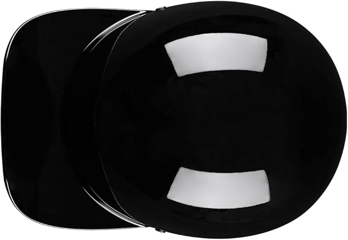 Vintage Retro Open Face Motorcycle Helmet Baseball Cap Half Helmets with pull-down Lens for Men Women Moped Cap Jet Scooter Street Cruiser - DOT Certified (Gloss Black,XX-Large)