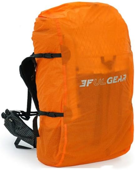 3F 20-85L backpack rain cover, waterproof, dustproof, wear-resistant, tear resistant outdoor hiking backpack cover (orange-L)