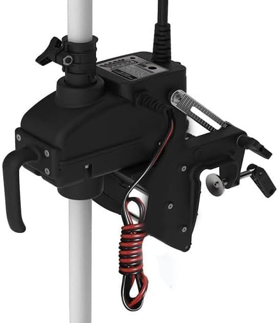 Zichen Haswing White 12V 55LBS 26inch Transom Trolling Motor with Wireless Remote for Inflatable Pontoon Boat, Dinghy Kayak Fishing, One Person Boat Fishing in Saltwater and Freshwater