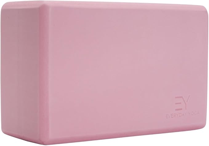 𝗘𝘃𝗲𝗿𝘆𝗱𝗮𝘆 𝗬𝗼𝗴𝗮 Foam Block with Soft Non-Slip Surface for Stability, Balance, and Deepen Stretches - Ideal for Yoga, Pilates, and Meditation Accessories (Sold Singular)