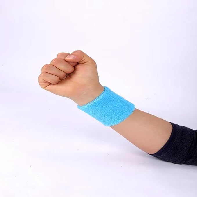 Sweatbands Sports Wristbands for Kids and Women - 3 inch Elastic Athletic Wrist Bands for Tennis, Basketball, Running, Working Out