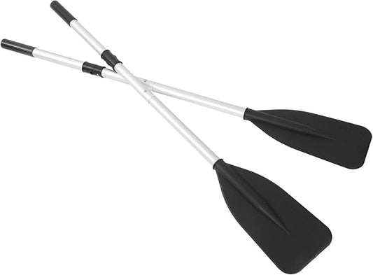 1 Pair 132cm Detachable Boat Oars Thickened Floating Aluminum Alloy Kayak Paddles for Rowing Boats Raft