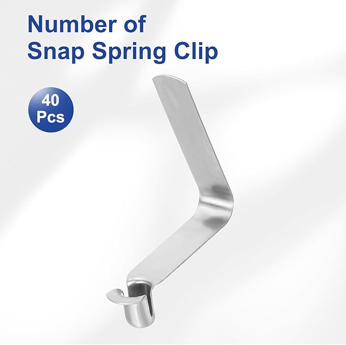 HARFINGTON Single Button Kayak Paddle Snap Spring Clip Spring Steel V-Shaped Hollow Lift Telescopic Locking Tube Pole Clips for Tent Camping